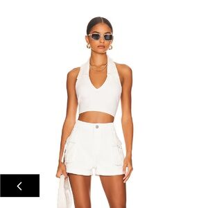 NWOT Superdown White Cargo Denim Shorts